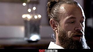 Perv step-uncle fucks his step-niece on his wedding anniversary 😈