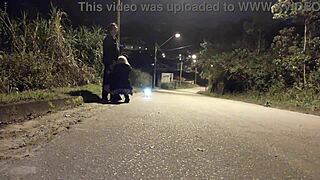 I give blowjob on the street with police watching