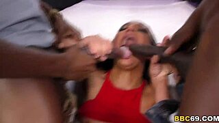 Interracial Gangbang Featuring Anal Slut Amara Romani with Monster Cocks