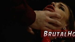 Roughly bound and punished, two young sluts endure extreme hardcore sex
