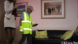 Stockings Whore Drips Cum from Big British Cock