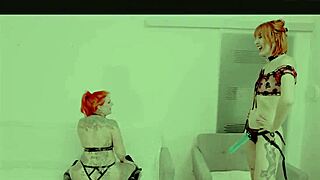 pixie pink and alexxa vice dominate in 3 on 1 scene