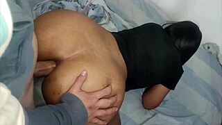 i give anal punishment to the colombian with the big ass, bending her over for doggystyle assfucking