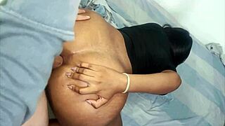 i give anal punishment to the colombian with the big ass, bending her over for doggystyle assfucking