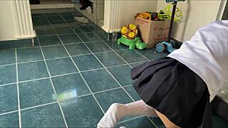 Ay padrastro, your huge cock hurts my tight teen ass! Please don’t push it all in, it stings!