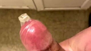 Amateur Solo Girl Masturbates With Condom For Intense Orgasm