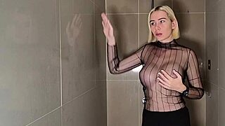 yo, check this beauty with huge tits soaking in the shower