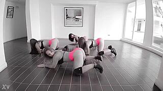 Girls twerking in sexy dance