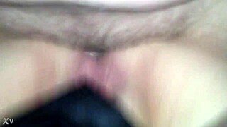 Watch her pussy squirt as he fucks her ass