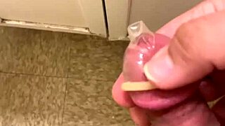 Amateur Solo Girl Masturbates With Condom For Intense Orgasm