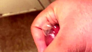 Amateur Solo Girl Masturbates With Condom For Intense Orgasm