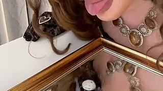 wild crossdresser iskra's amazing cum shot performance