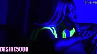 Intense Black Light Deepthroat On Monster Cock At Shipyard During Work Hours