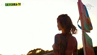 Brazilian Lesbians Explore Naked In Paradise Spots