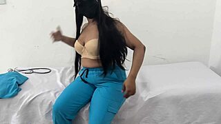 Big ass nurse masturbates juicy pussy in hospital