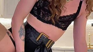 wild crossdresser iskra's amazing cum shot performance