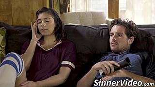 Stepsister Craves Kinky Sex with Stepbrother's Big Cock