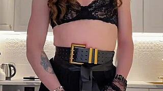 wild crossdresser iskra's amazing cum shot performance