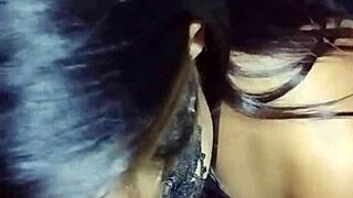 She can't hold back her desires, cheating on her boyfriend with this huge cock, her emotions overwhelming in homemade clip.