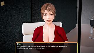 मेरी ब्रूनेट मिल्फ बड़े टिट्स के साथ फैलती है