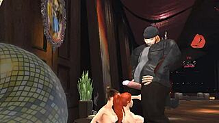 Watch this lap dance turn into a huge facial at the strip club