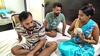 indian friends lure maid into wild desi threesome vid 😍