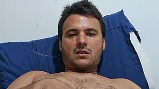 a solo boy indulges in masturbation alone