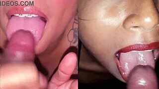 latina teens susy and dafri compete in blowjob cumshot vote 😈