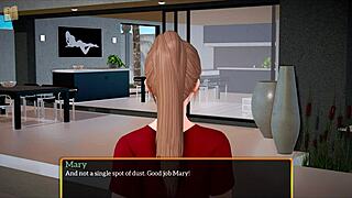 मेरी ब्रूनेट मिल्फ बड़े टिट्स के साथ फैलती है