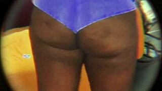 Hidden Camera Catches Latina Neighbor with Huge Ass Relaxing