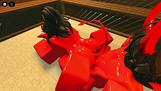 Demon Girl Seduces With Hot Oiled Body In Sauna