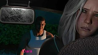 Boldly exploring clara's bittersweet day ending 2 with intense group domination.