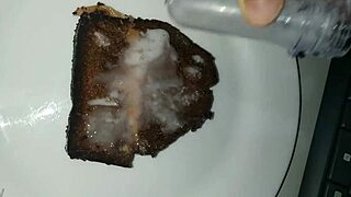 Bolo Com Porra In Blowbang Bukkake Cum Food Scene