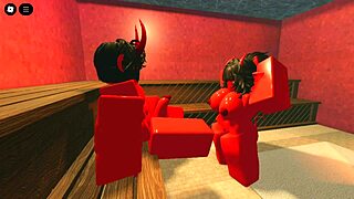 Demon Girl Seduces With Hot Oiled Body In Sauna