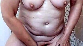 Housewife explodes in sneaky quick orgasm during mummification at home!