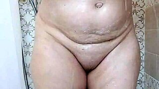 Housewife explodes in sneaky quick orgasm during mummification at home!