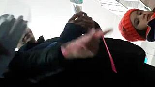 Skinny girl with big ass receives cumshot