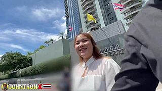 johntronx - 18yo chubby thai teen lily gets creampied in pov