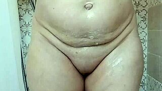 Housewife explodes in sneaky quick orgasm during mummification at home!