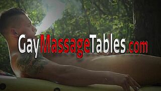 Twink Masseur Gives Outdoor Blowjob, Barebacks Client, And Jerks Off For Cumshot In High Definition