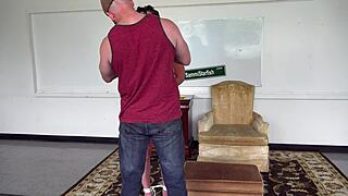 watch this wife in anal hook and harness gag during wild behind-the-scenes