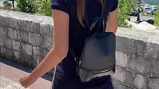 daring public flashing and teen sex at tourist spot pov