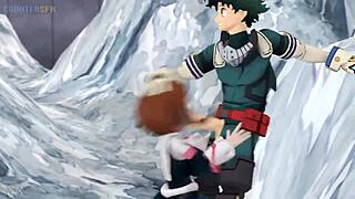 ochako says, 'fuck me hard in the ass, midoriya!'