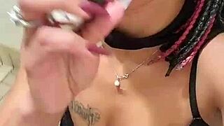 She masturbates in the grocery store, pees on the side of the road, then flashes her saggy tits in public.