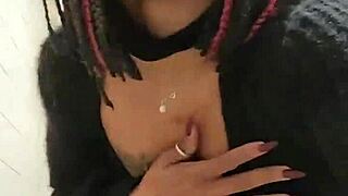 She masturbates in the grocery store, pees on the side of the road, then flashes her saggy tits in public.