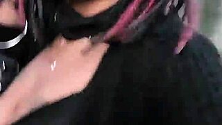 She masturbates in the grocery store, pees on the side of the road, then flashes her saggy tits in public.