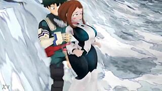 ochako says, 'fuck me hard in the ass, midoriya!'