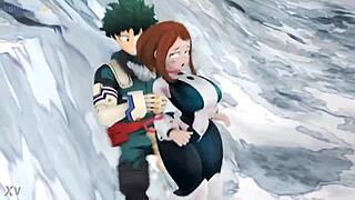 ochako says, 'fuck me hard in the ass, midoriya!'