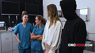 Doctor Millie Morgan gets drilled without noticing in wild hospital freeuse