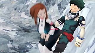 ochako says, 'fuck me hard in the ass, midoriya!'